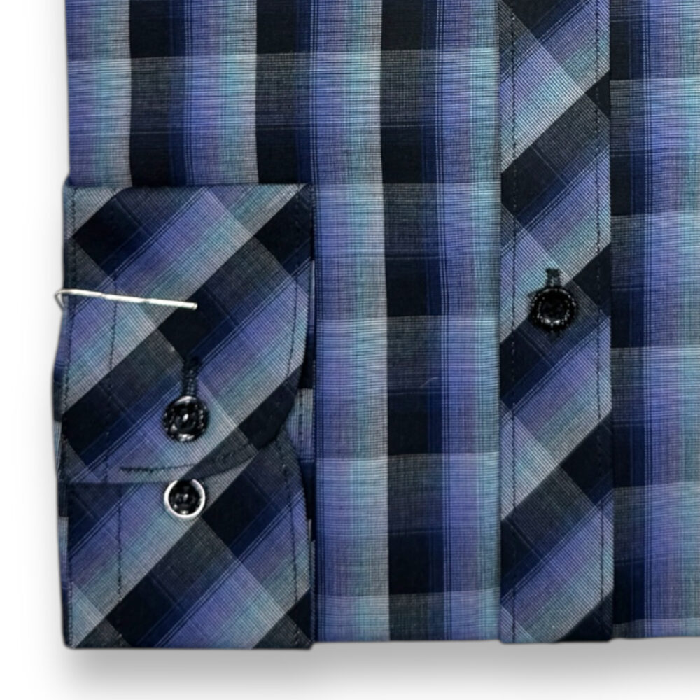 Cotton Worth Royal Check Semi Formal GRYbl005 - Image 3
