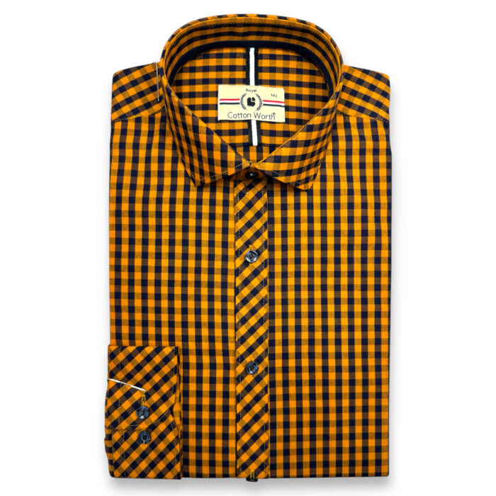 Cotton Worth Royal Check Semi Formal cop006
