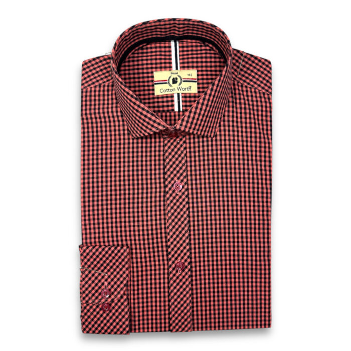 Cotton Worth Royal Check Semi Formal rust011