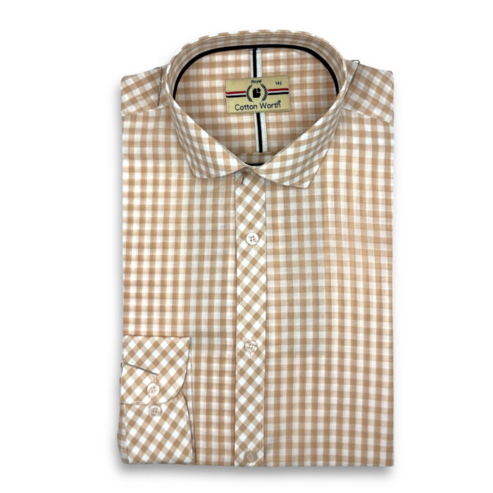 Cotton Worth Royal Check Semi Formal foan12