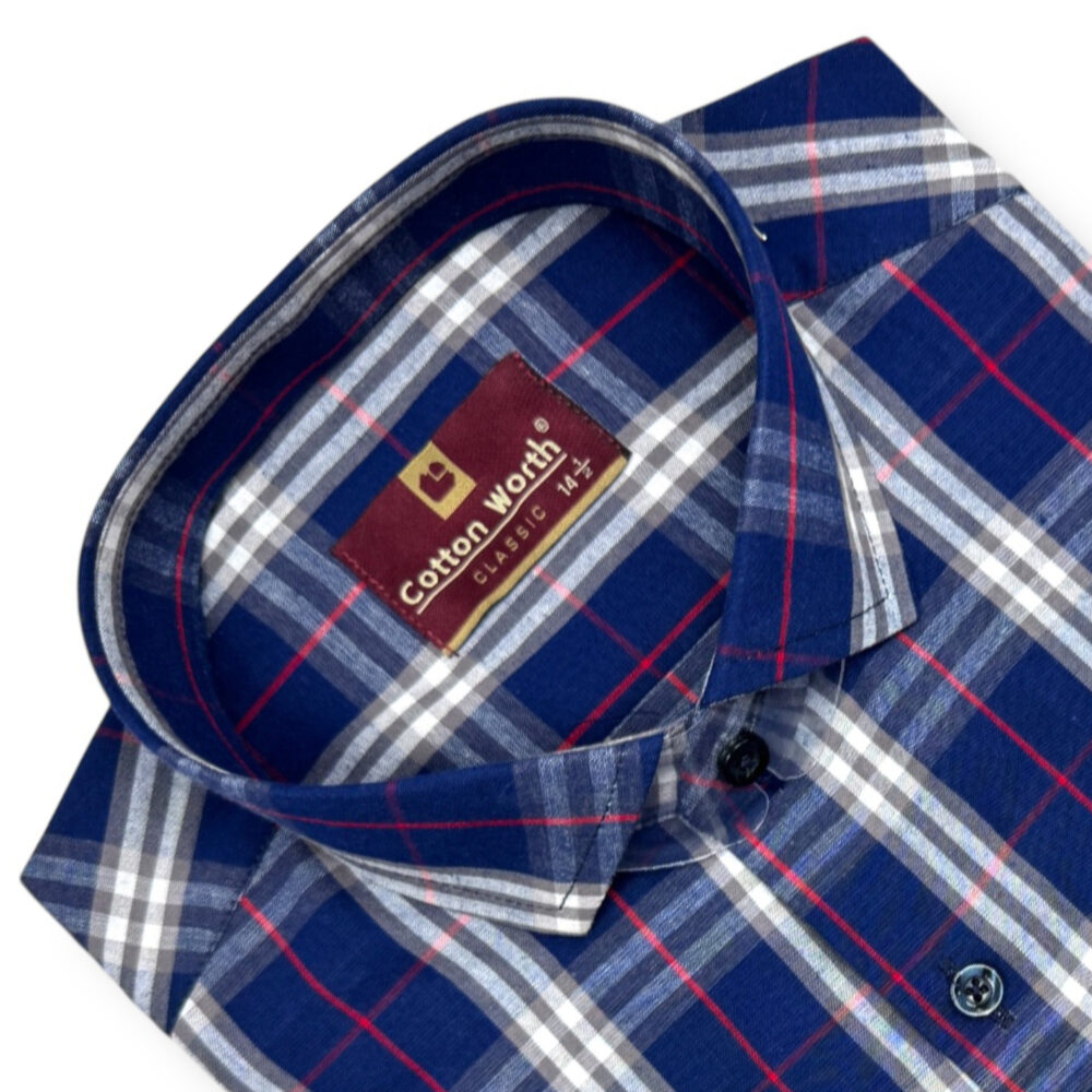 Cotton Worth Classic Check BLU-01 - Image 2